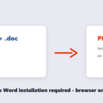 A DOCX converting to a universally readable PDF
