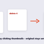 Deleting pages by clicking thumbnails
