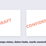 DRAFT and CONFIDENTIAL watermark stamps